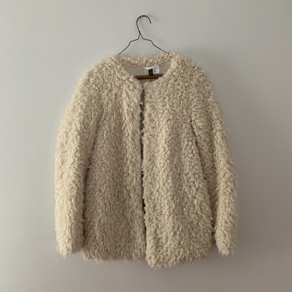 H&M Sweaters - H&M Faux Fur Cardigan H&M Sweaters - H&M Faux Fur Cardigan